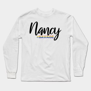 Funny Nancy Pelosi Savage Meme Rainbow Political Gifts Long Sleeve T-Shirt